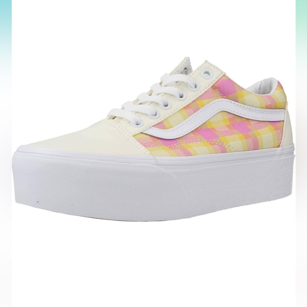 Vans Old Skool Stackform Platform Plaid Sneakers … - image 1